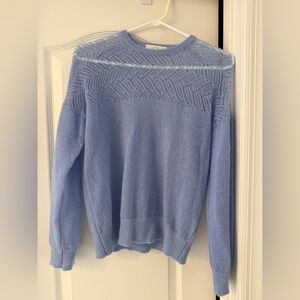 Pearl By Lela Rose Baby Blue Alpaca Wool Blend Sweater